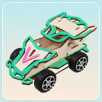 STEMBuilder– Creatief&Leerzaam– DIY Bouwsets voor Kinderen Elektrische 4WD Auto | Educatief Speelgoed