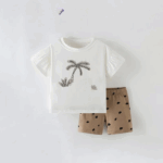 SunnyBloom– Zomer&Schattig– Matchende Zomerset Witte kokospalm / 140 (6-7 jaar) | Educatief Speelgoed