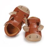Mini Fashion - Zachte Eerste Stapjes - Dieren Kinder Schoentjes Meadow Moo Walkers'Cow'/ 11 cm (0–6 maanden) | Educatief Speelgoed