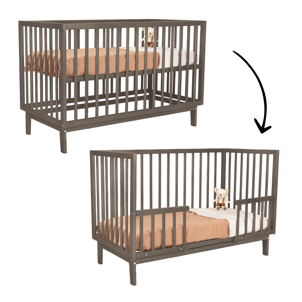 Meegroei Ledikant Novi at Home® Lauren 60x120 Chocolate Meegroei Ledikant Novi at Home® Lauren 60x120 Chocolate - Afbeelding 1