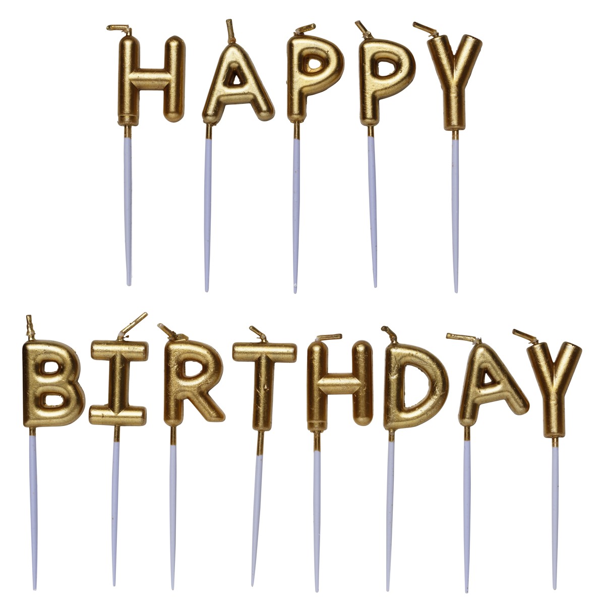 Panduro kaarsjes Happy Birthday - goud