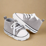 BabyStride– Ademend&Flexibel–'Eerste stapjes'Sneakers Grijs / 12 ( 6–12 maanden) | Educatief Speelgoed