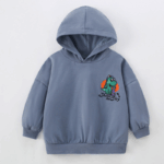 DinoStyle– Warm&Ademend– Hoodie met Triceratops Print Blauw / 90 (2–3 jaar) | Educatief Speelgoed