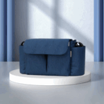 ToddlerOrganizer– Waterafstotend&Ruim– Kinderwagen Organizer met Flessenhouders Donkerblauw | Educatief Speelgoed