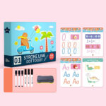 Line Book™ | De eerste kennismaking met schrijven - Schrijfboek Stroke line (niveau. 1) 3-4 jaar | Educatief Speelgoed