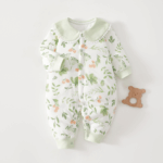 Mini Fashion™ - Comfi&Trendy - Jumpsuit Pyjama Groen tuin / 73 (6-9 maanden) | Educatief Speelgoed