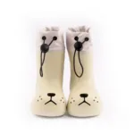 PuddlePaws– Waterdicht&Speels– Woef Regenlaarzen Wit / 175 (3.5–4 jaar / 17.5 cm) | Educatief Speelgoed