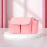 ToddlerOrganizer– Waterafstotend&Ruim– Kinderwagen Organizer met Flessenhouders Roze | Educatief Speelgoed