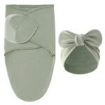 DreamNest– Rust&Comfort– Luxe Inbakerdoek met Mutsje Groen | Educatief Speelgoed