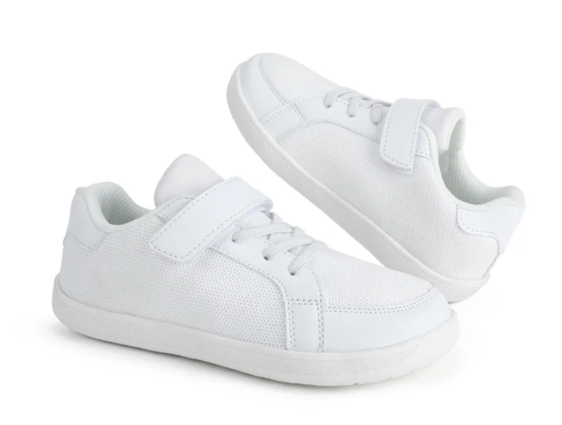 Barefoot– Ademend&Lichtgewicht– Barefoot Mesh Sneakers Wit / 35 (8-9 jaar) | Educatief Speelgoed