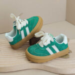 TinySteps– Comfort&Stijl– Sneaker met Veters Groen / 22 (15 – 18 maanden / 14 cm) | Educatief Speelgoed