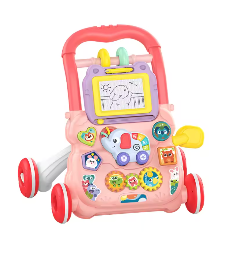 Scherm_afbeelding_2025-03-19_om_10.00.53_AM BabyWalker– Leren&Spelen– Loopwagen met Activiteitenpaneel Roze | Educatief Speelgoed - Afbeelding 1