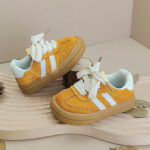 TinySteps– Comfort&Stijl– Sneaker met Veters Geel / 25 (2.5 – 3 jaar / 15.5 cm) | Educatief Speelgoed