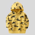 DinoStyle– Warm&Ademend– Hoodie met Triceratops Print Geel / 110 (4-5 jaar) | Educatief Speelgoed