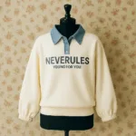 FashionKids– Stijlvol&Speels– Poloshirt met denim kraag 150 (10-11 jaar) | Educatief Speelgoed