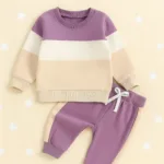 KidoFlex– Casual&Comfortabel– Sweatshirt met Joggingbroek Paars / 90 (12–18 maanden) | Educatief Speelgoed