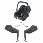 Set | Autostoel Maxi-Cosi CabrioFix I-Size Essential Graphite met 2 x Isofixbase CabrioFix I-Size