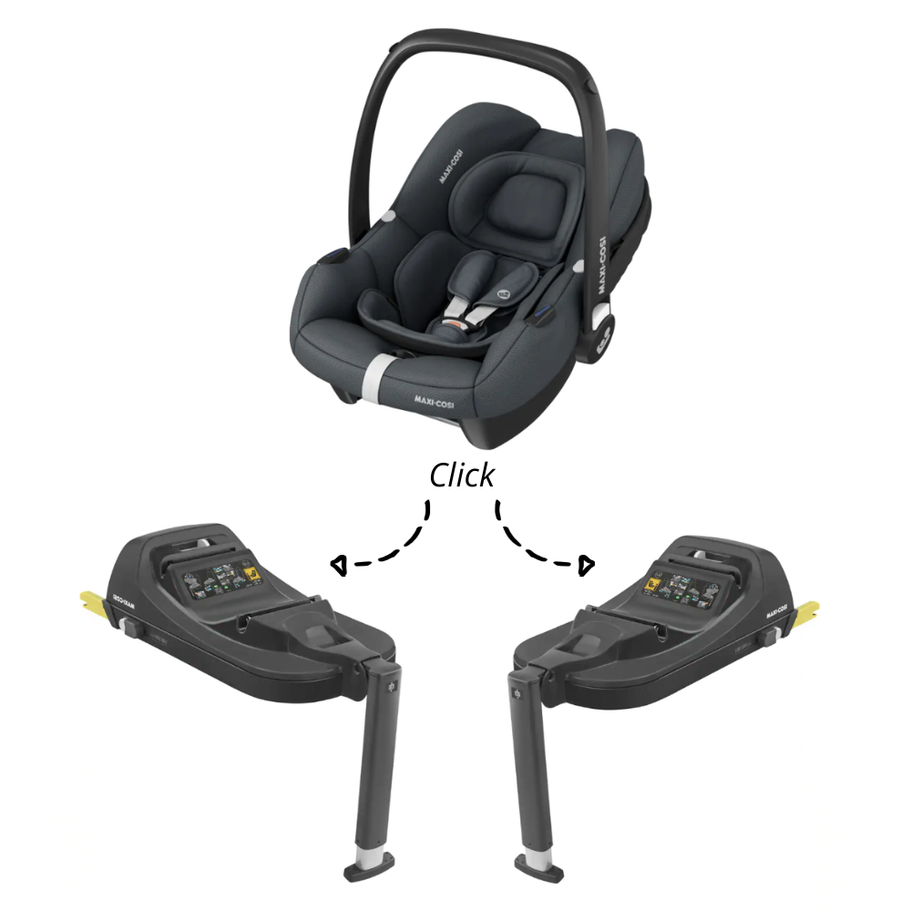 Set | Autostoel Maxi-Cosi CabrioFix I-Size Essential Graphite met 2 x Isofixbase CabrioFix I-Size Set | Autostoel Maxi-Cosi CabrioFix I-Size Essential Graphite met 2 x Isofixbase CabrioFix I-Size - Afbeelding 1