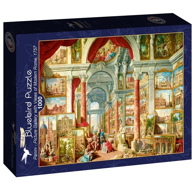 Panini - Picture Gallery with Views of Modern Rome Panini - Picture Gallery with Views of Modern Rome, 1757 (1000) - Bluebird Puzzle Legpuzzel - Afbeelding 1
