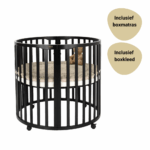 Set | Box Novi at Home® Nooni Rond Pure Black Incl. Boxmatras en Boxkleed