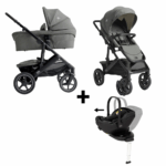 Kinderwagen Joie Signature Vinca Evergreen met Autostoel Joy Glide 360° All Black&Base