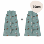 Set | 2 x Slaapzak Little Boo Jersey Jungle Green 70cm