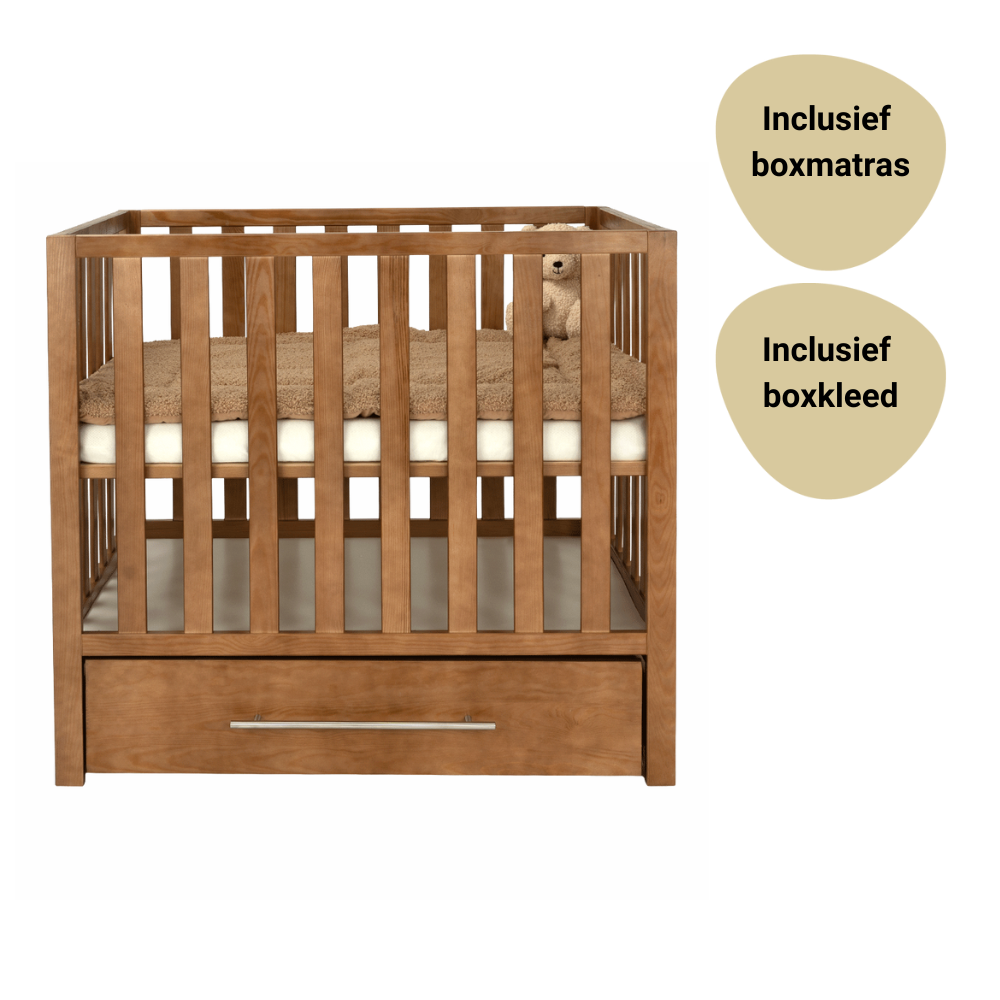 Set | Box Colorfull Home Patryk met Lade Walnut Incl. Boxmatras en Boxkleed Set | Box Colorfull Home Patryk met Lade Walnut Incl. Boxmatras en Boxkleed - Afbeelding 1