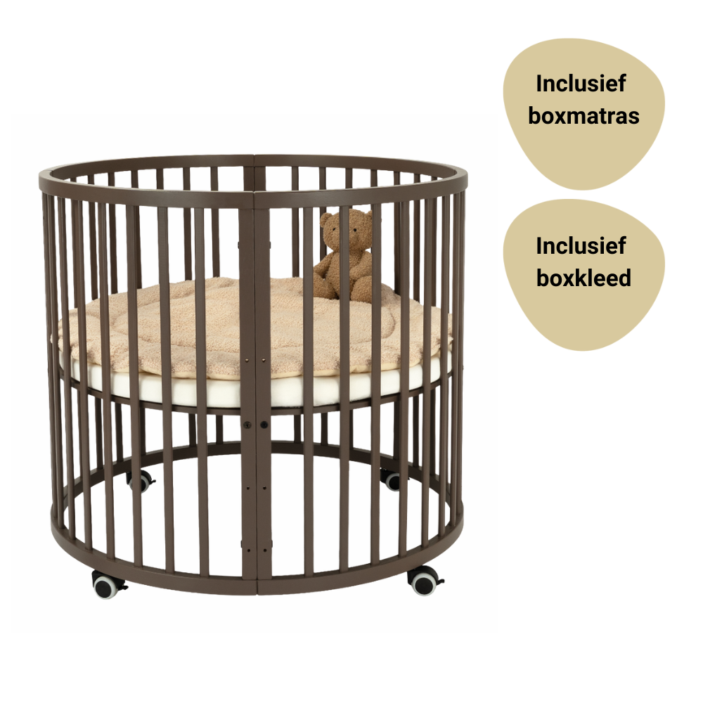 Set | Box Novi at Home® Mila Rond BonBon Incl. Boxmatras en Boxkleed Set | Box Novi at Home® Mila Rond BonBon Incl. Boxmatras en Boxkleed - Afbeelding 1