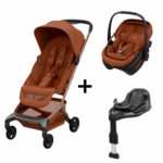 Buggy Maxi-Cosi Fame Cabin Copper Terra met Autostoel Maxi-Cosi Coral Pro Slide Copper Terra + Adapterset&Base Pro Slide