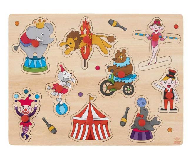 Houten inlegpuzzel Circus (9) - Inlegpuzzel Houten inlegpuzzel Circus (9) - Inlegpuzzel - Afbeelding 1