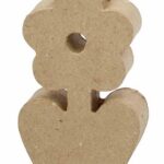 Bloem van papier-mâché 19 cm -