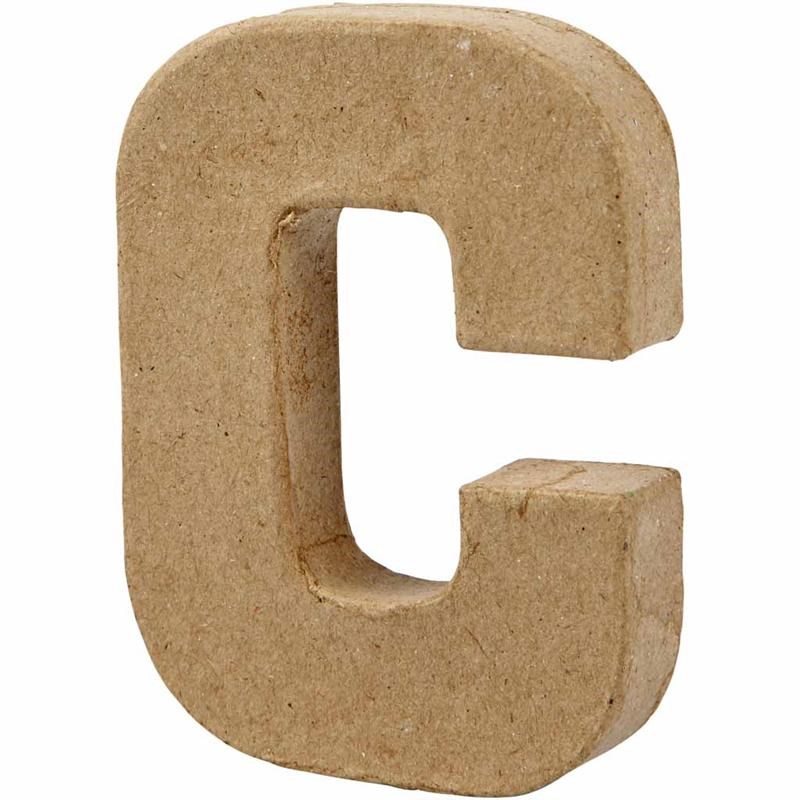 Letter C in papier-mâché - Letter C in papier-mâché - - Afbeelding 1
