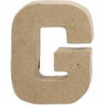 Letter G in papier-mâché -