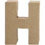 Letter H in papier-mâché -