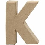 Letter K in papier-mâché -