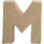 Letter M in papier-mâché -