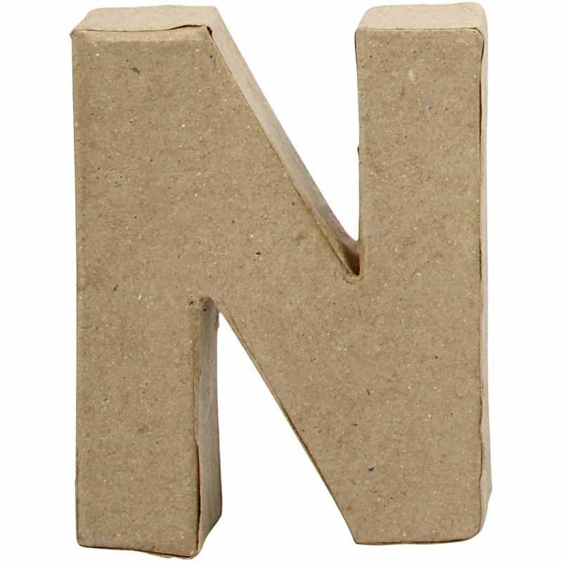 Letter N in papier-mâché - Letter N in papier-mâché - - Afbeelding 1