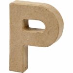 Letter P in papier-mâché -