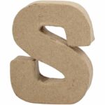 Letter S in papier-mâché -