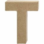 Letter T in papier-mâché -