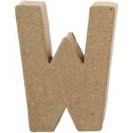 Letter W in papier-mâché -