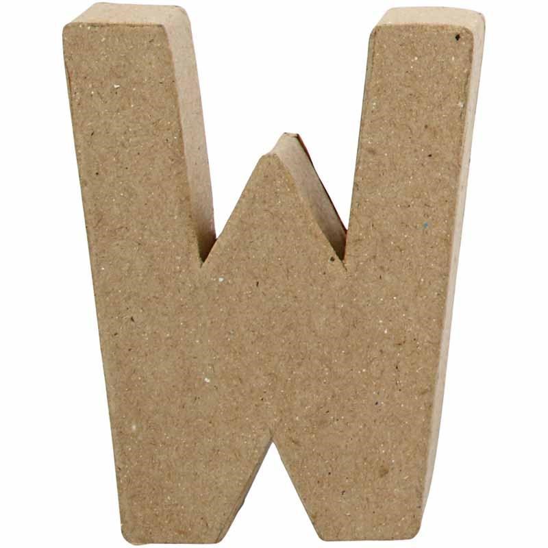 Letter W in papier-mâché - Letter W in papier-mâché - - Afbeelding 1