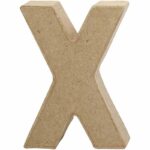 Letter X in papier-mâché -