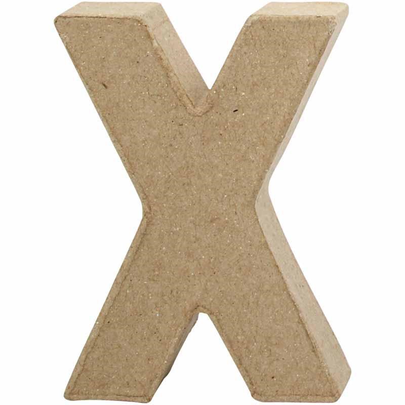 Letter X in papier-mâché - Letter X in papier-mâché - - Afbeelding 1