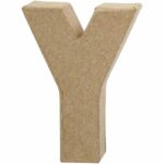 Letter Y in papier-mâché -