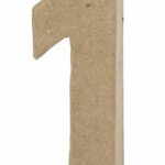 Cijfer 1 in papier-mâché -