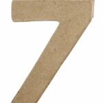 Cijfer 7 in papier-mâché -