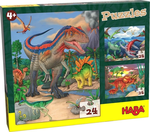 Dinosaurussen (3x 24) - HABA Legpuzzel Dinosaurussen (3x 24) - HABA Legpuzzel - Afbeelding 1