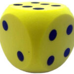 Dobbelsteen Schuimrubber Geel -