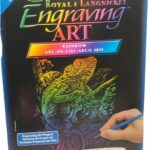 Krastekening Kameleon (in regenboogkleuren) -